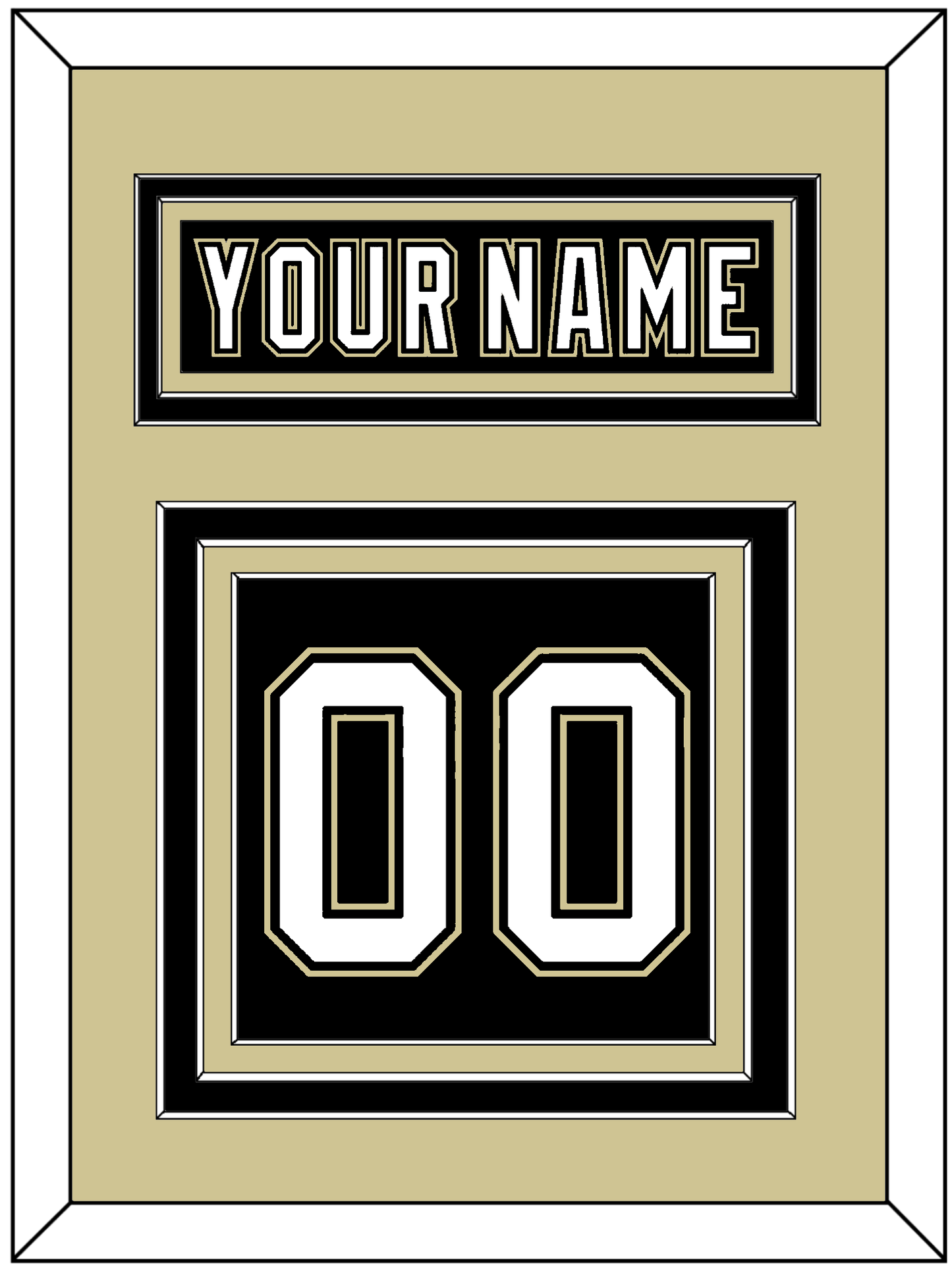 Pittsburgh Nameplate & Number (Back) - Black Jersey (2000-2007) - Premier Tier 3
