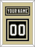 Pittsburgh Nameplate & Number (Back) - Black Jersey (2000-2007) - Triple Mat 3