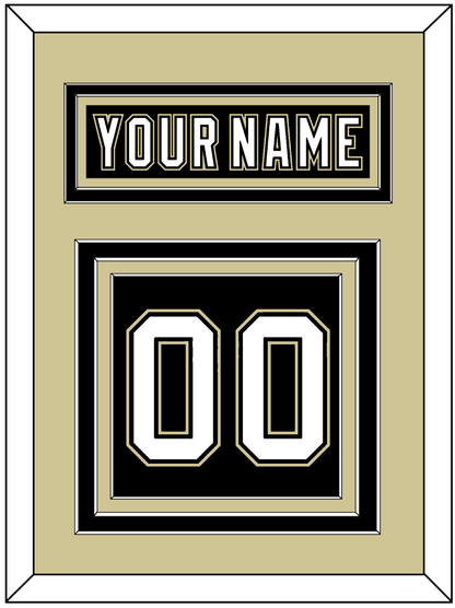 Pittsburgh Nameplate & Number (Back) - Home Black (2007-2016) - Premier Tier 3