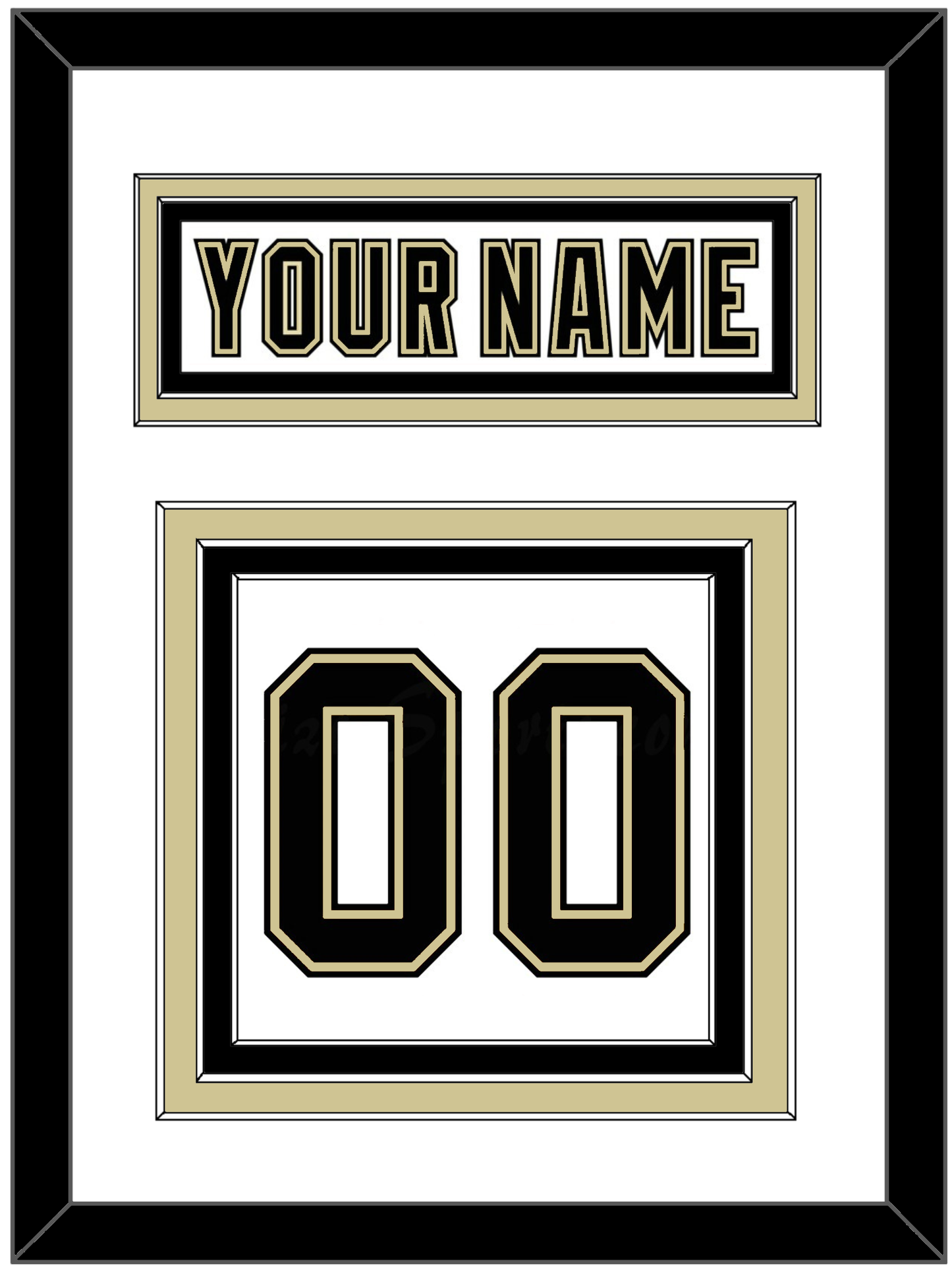 Pittsburgh Nameplate & Number (Back) - Road White (2007-2016) - Premier Tier 1