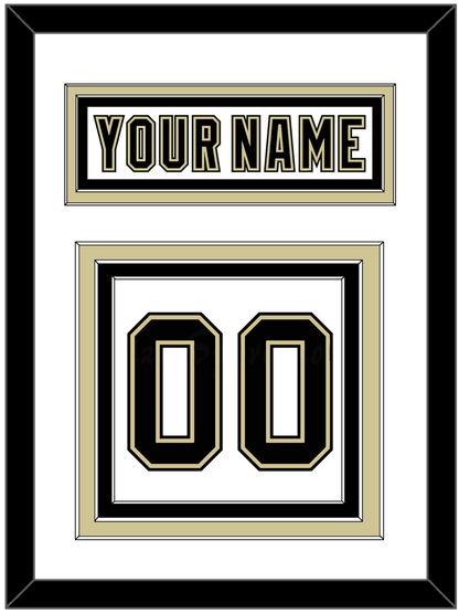 Pittsburgh Nameplate & Number (Back) - Road White (2007-2016) - Premier Tier 1