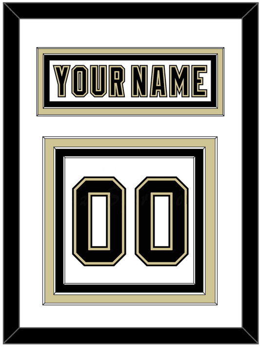 Pittsburgh Nameplate & Number (Back) - Road White (2007-2016) - Premier Tier 1