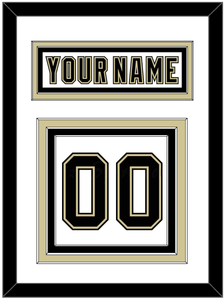 Pittsburgh Nameplate & Number (Back) - White Jersey (2002-2007) - Triple Mat 1