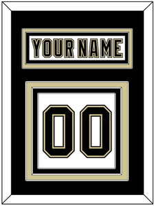 Pittsburgh Nameplate & Number (Back) - White Jersey (2002-2007) - Triple Mat 2