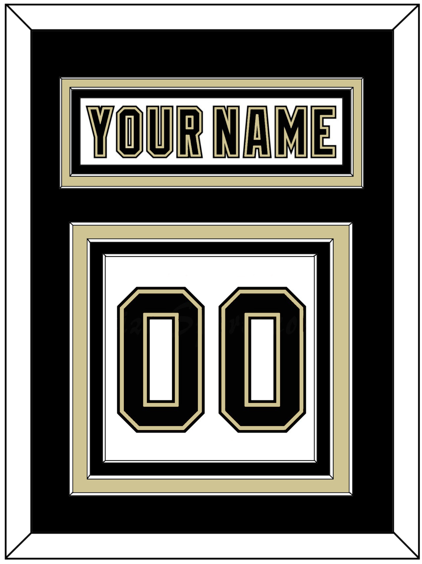 Pittsburgh Nameplate & Number (Back) - Road White (2007-2016) - Premier Tier 2