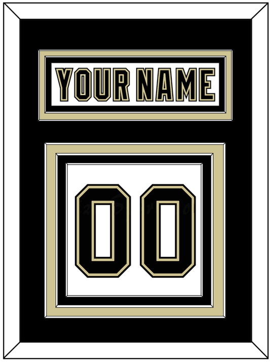 Pittsburgh Nameplate & Number (Back) - Road White (2007-2016) - Premier Tier 2