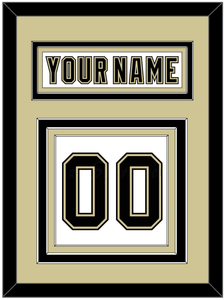 Pittsburgh Nameplate & Number (Back) - White Jersey (2002-2007) - Triple Mat 3