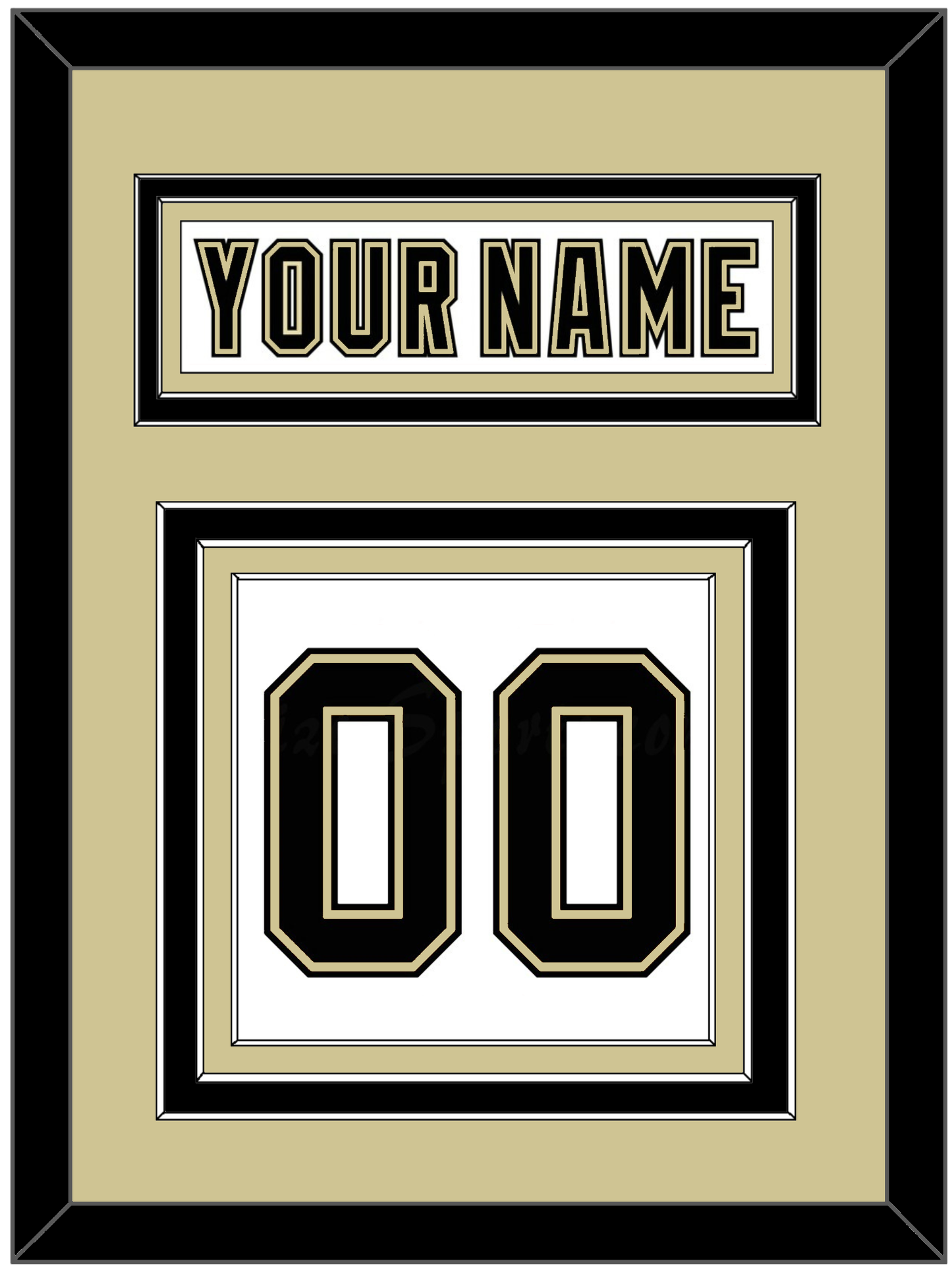 Pittsburgh Nameplate & Number (Back) - Road White (2007-2016) - Premier Tier 3