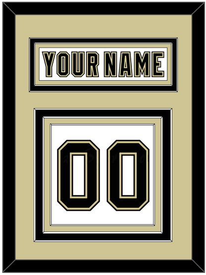 Pittsburgh Nameplate & Number (Back) - Road White (2007-2016) - Premier Tier 3