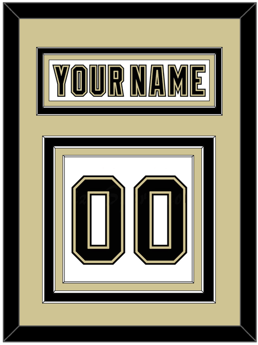 Pittsburgh Nameplate & Number (Back) - Road White (2007-2016) - Premier Tier 3