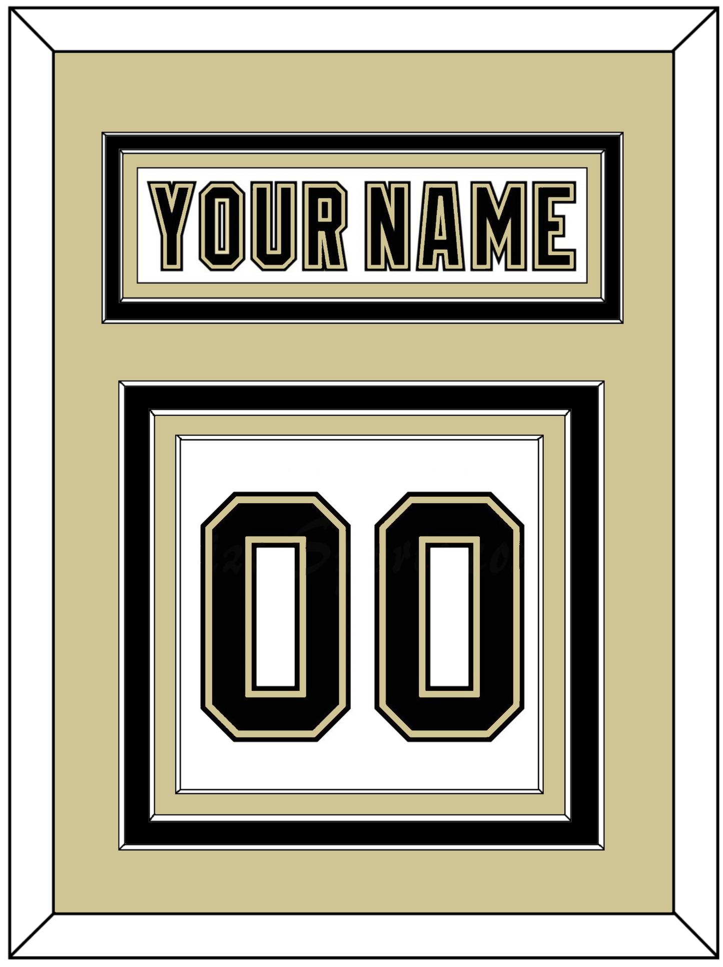 Pittsburgh Nameplate & Number (Back) - White Jersey (2002-2007) - Premier Tier 3
