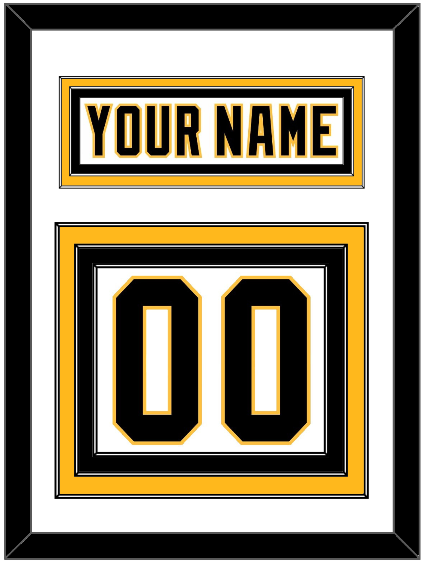 Pittsburgh Nameplate & Number (Back) - Home White (1992-2002) - Premier Tier 1