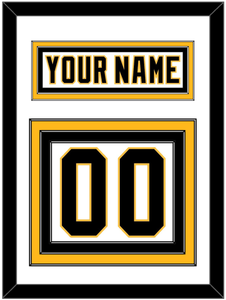 Pittsburgh Nameplate & Number (Back) - Home White (1992-2002) - Triple Mat 1