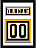 Pittsburgh Nameplate & Number (Back) - Home White (1992-2002) - Triple Mat 1