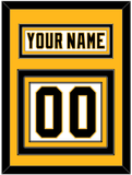 Pittsburgh Nameplate & Number (Back) - Home White (1992-2002) - Triple Mat 3