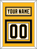 Pittsburgh Nameplate & Number (Back) - Home White (1992-2002) - Triple Mat 3