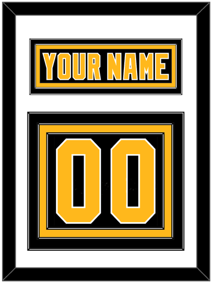 Pittsburgh Nameplate & Number (Back) - Road Black (1992-1997) - Premier Tier 1