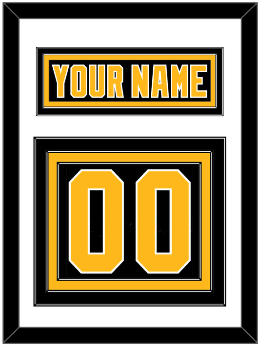 Pittsburgh Nameplate & Number (Back) - Road Black (1992-1997) - Premier Tier 1