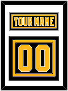 Pittsburgh Nameplate & Number (Back) - Road Black (1992-1997) - Triple Mat 1