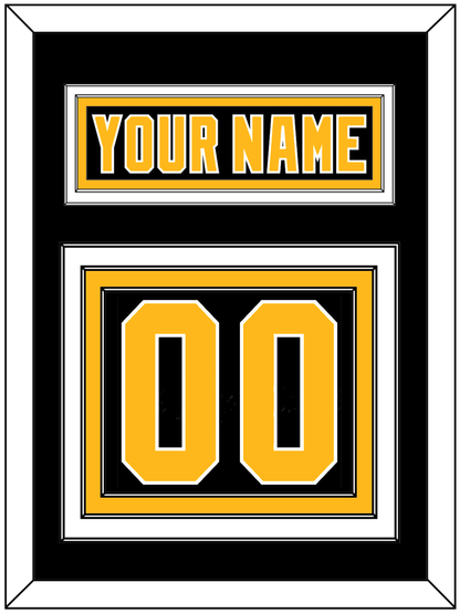 Pittsburgh Nameplate & Number (Back) - Road Black (1992-1997) - Premier Tier 2