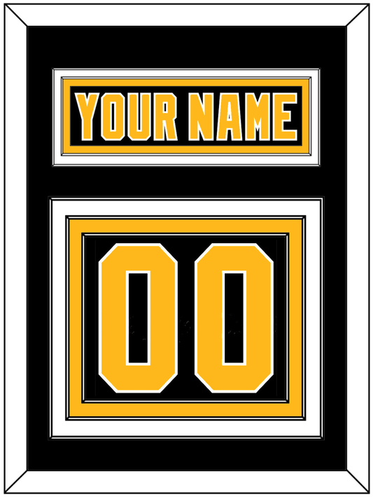 Pittsburgh Nameplate & Number (Back) - Road Black (1992-1997) - Premier Tier 2