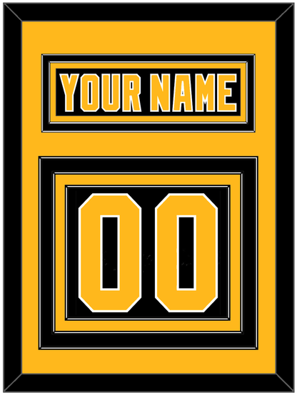 Pittsburgh Nameplate & Number (Back) - Road Black (1992-1997) - Premier Tier 3