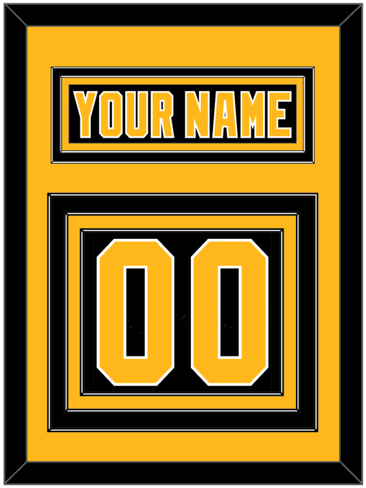 Pittsburgh Nameplate & Number (Back) - Road Black (1992-1997) - Premier Tier 3