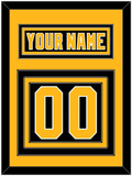 Pittsburgh Nameplate & Number (Back) - Road Black (1992-1997) - Triple Mat 3