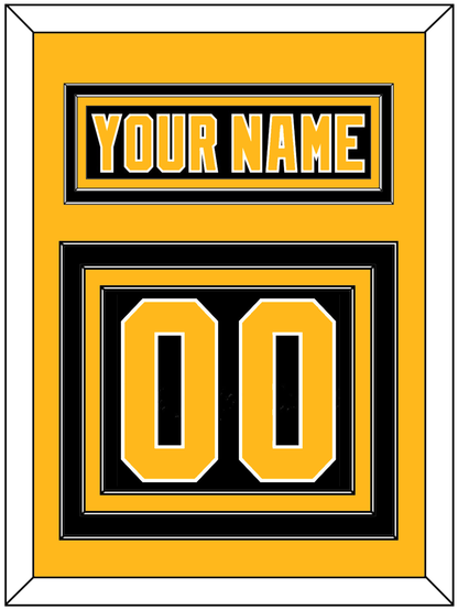 Pittsburgh Nameplate & Number (Back) - Road Black (1992-1997) - Premier Tier 3