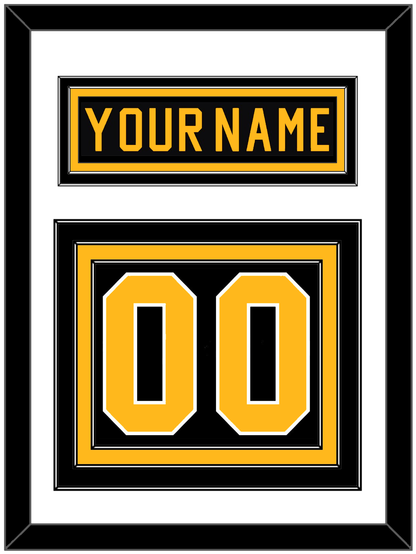 Pittsburgh Nameplate & Number (Back) - Road Black (1981-1984) - Premier Tier 1