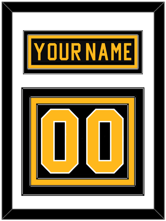 Pittsburgh Nameplate & Number (Back) - Road Black (1981-1984) - Premier Tier 1
