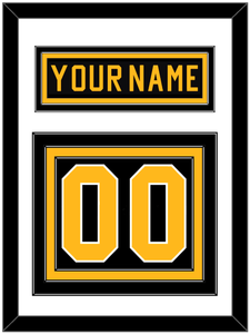 Pittsburgh Nameplate & Number (Back) - Road Black (1981-1984) - Triple Mat 1