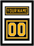 Pittsburgh Nameplate & Number (Back) - Road Black (1981-1984) - Triple Mat 1