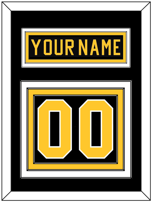 Pittsburgh Nameplate & Number (Back) - Road Black (1981-1984) - Premier Tier 2