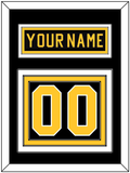 Pittsburgh Nameplate & Number (Back) - Road Black (1981-1984) - Triple Mat 2