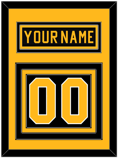 Pittsburgh Nameplate & Number (Back) - Road Black (1981-1984) - Premier Tier 3