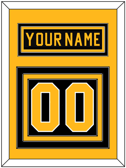 Pittsburgh Nameplate & Number (Back) - Road Black (1981-1984) - Premier Tier 3