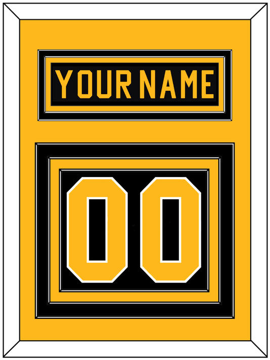 Pittsburgh Nameplate & Number (Back) - Road Black (1981-1984) - Premier Tier 3