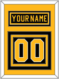 Pittsburgh Nameplate & Number (Back) - Road Black (1981-1984) - Triple Mat 3