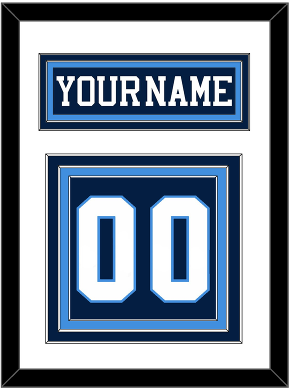 Pittsburgh Nameplate & Number (Back) - Road Blue (1977-1980) - Triple Mat 1