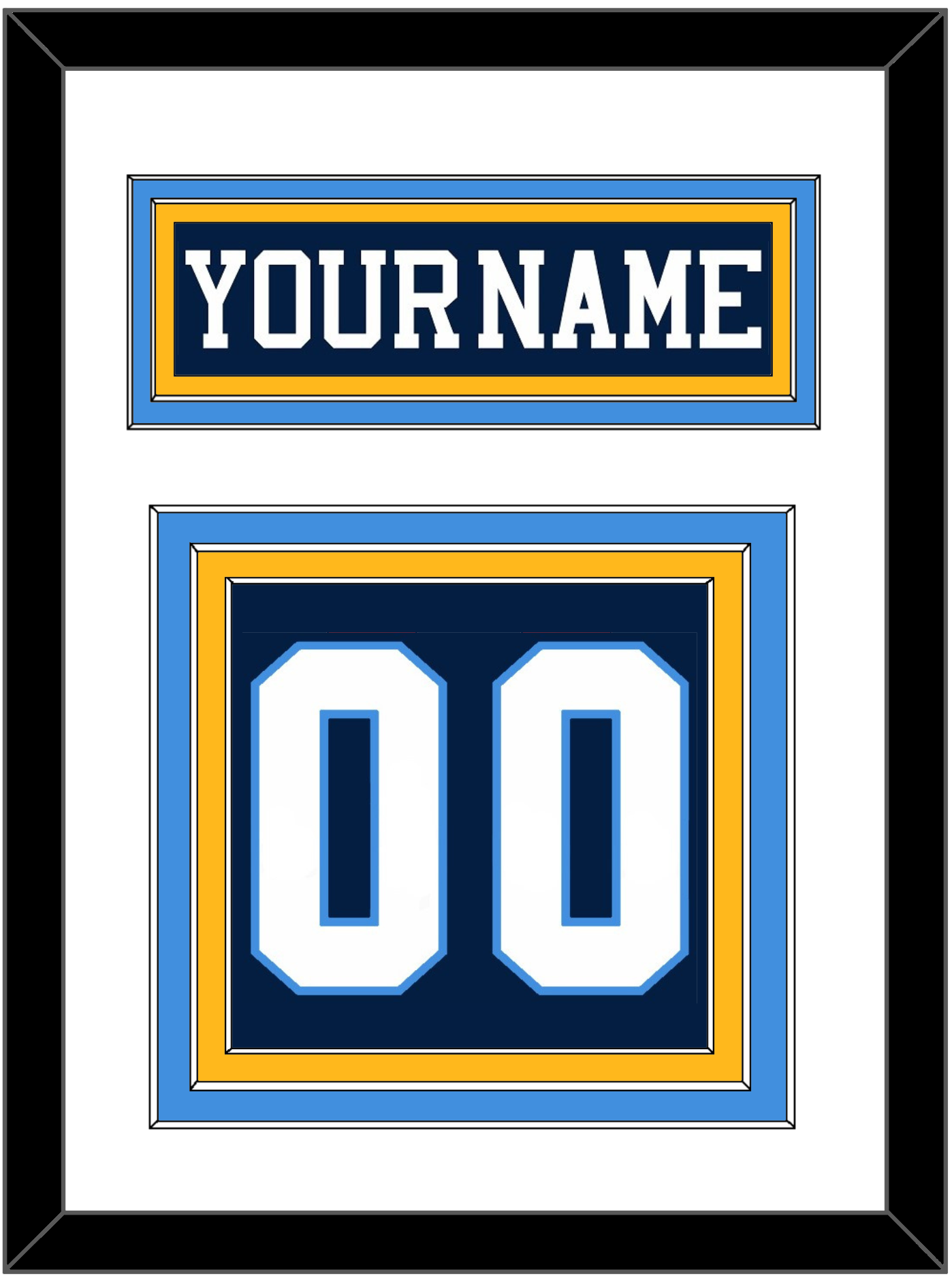 Pittsburgh Nameplate & Number (Back) - Road Blue (1977-1980) - Premier Tier 2