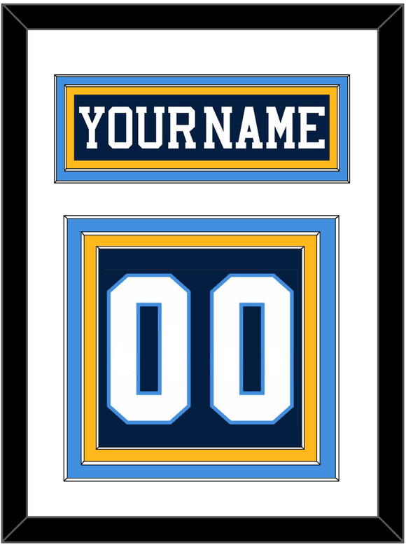 Pittsburgh Nameplate & Number (Back) - Road Blue (1977-1980) - Triple Mat 2