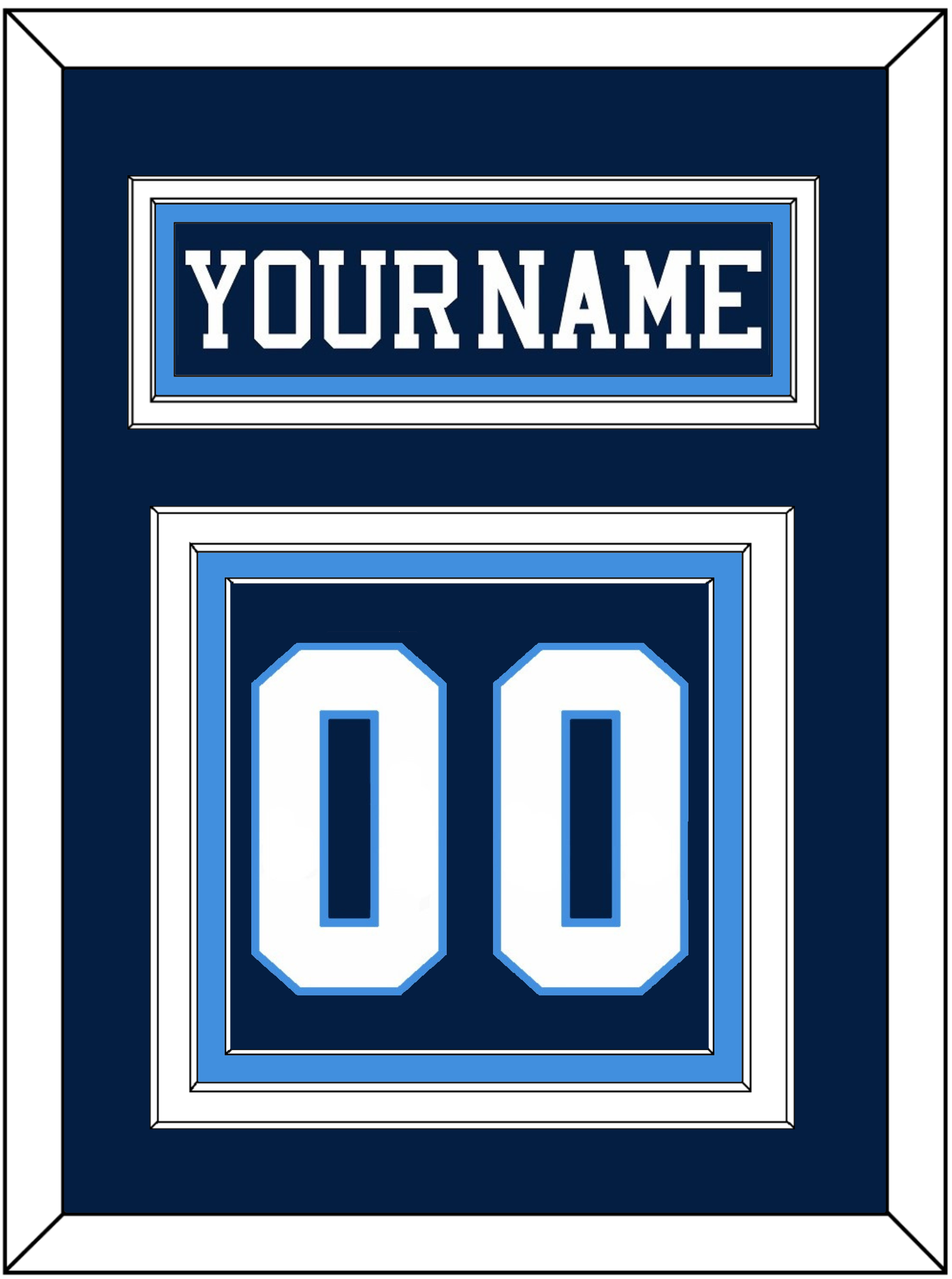Pittsburgh Nameplate & Number (Back) - Road Blue (1977-1980) - Premier Tier 3