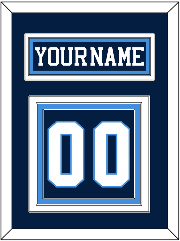 Pittsburgh Nameplate & Number (Back) - Road Blue (1977-1980) - Triple Mat 3