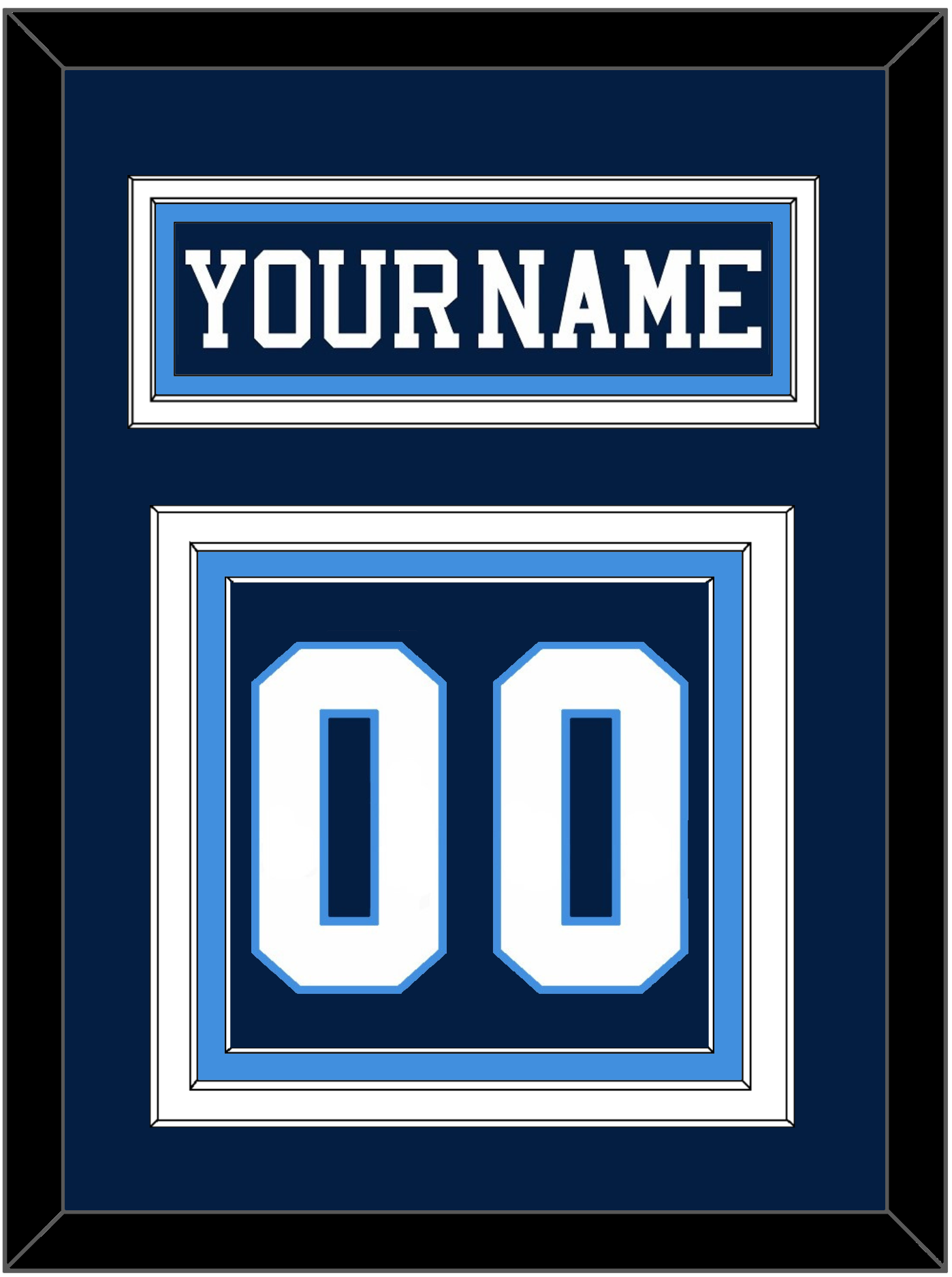 Pittsburgh Nameplate & Number (Back) - Road Blue (1977-1980) - Premier Tier 3