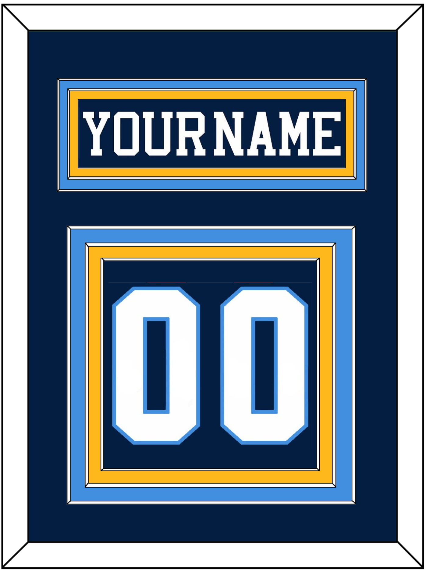 Pittsburgh Nameplate & Number (Back) - Road Blue (1977-1980) - Premier Tier 4