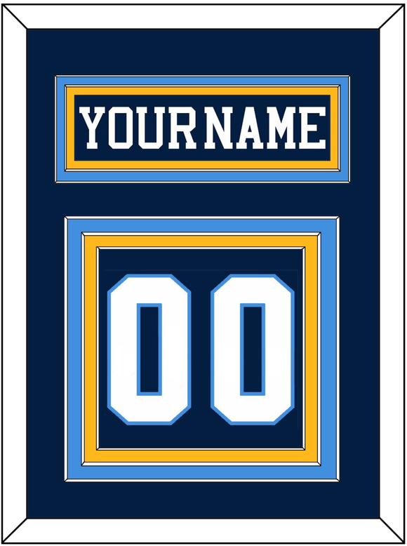 Pittsburgh Nameplate & Number (Back) - Road Blue (1977-1980) - Triple Mat 4