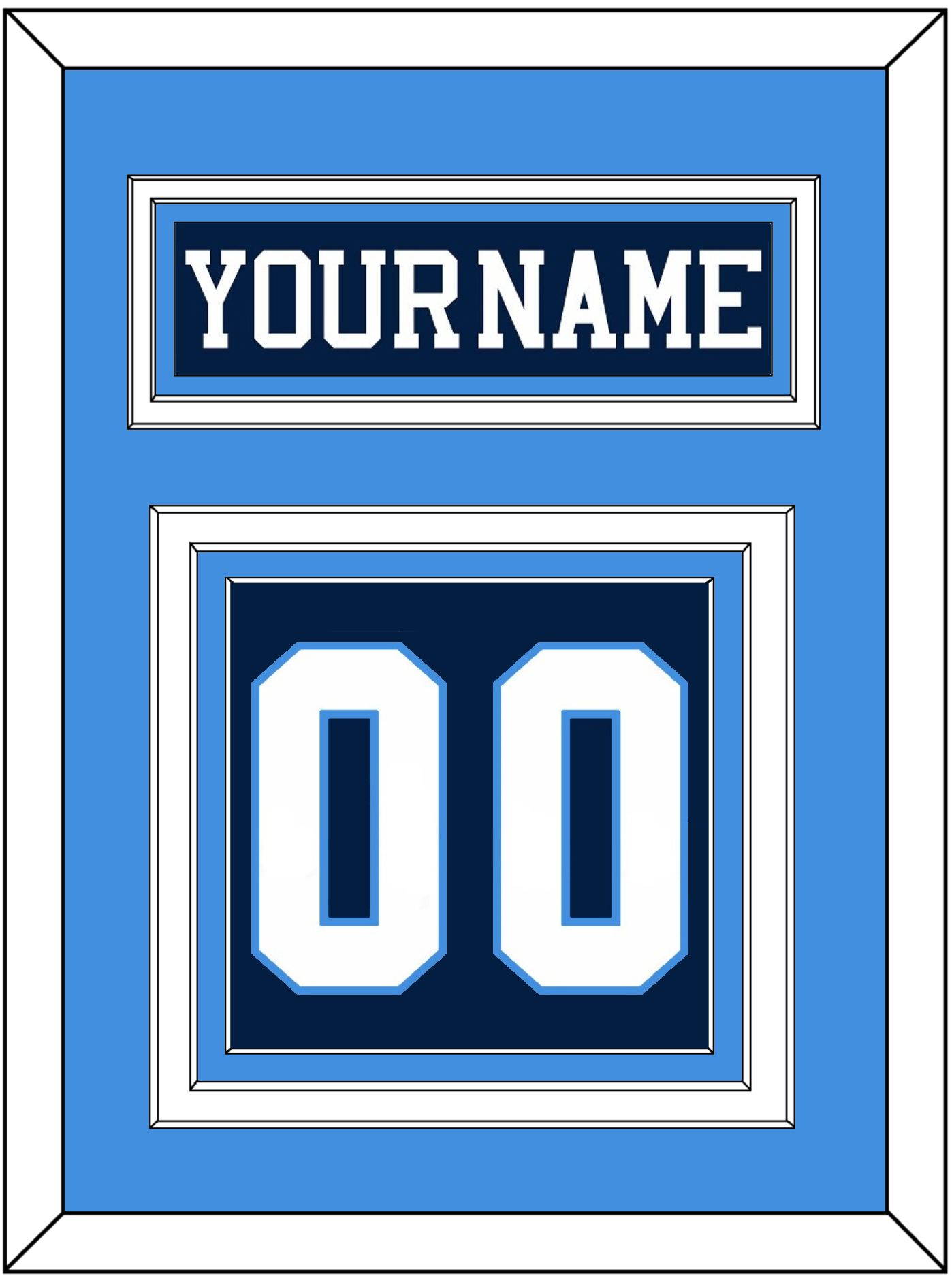 Pittsburgh Nameplate & Number (Back) - Road Blue (1977-1980) - Premier Tier 5