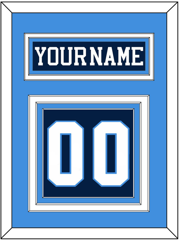 Pittsburgh Nameplate & Number (Back) - Road Blue (1977-1980) - Triple Mat 5