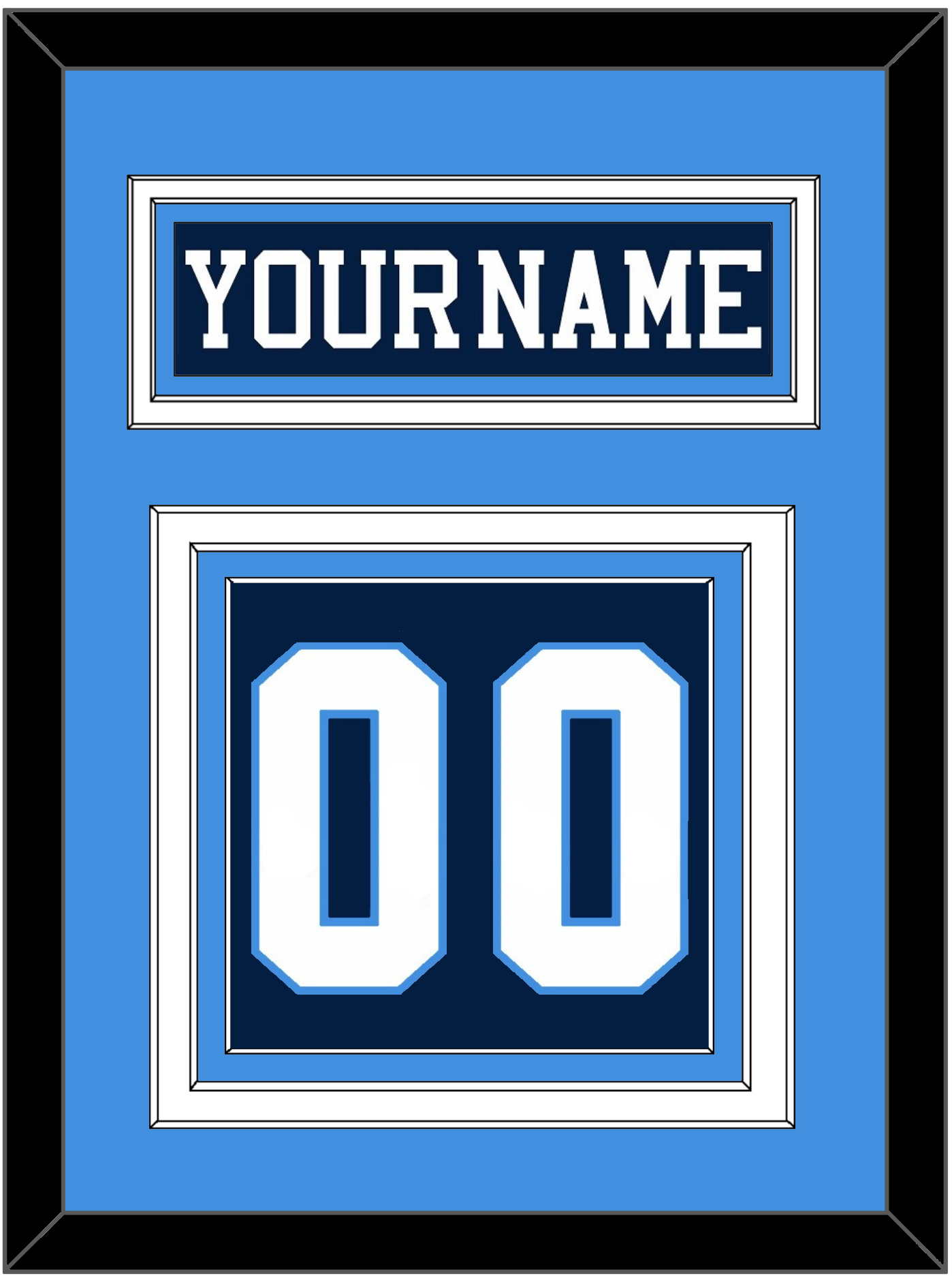 Pittsburgh Nameplate & Number (Back) - Road Blue (1977-1980) - Premier Tier 5